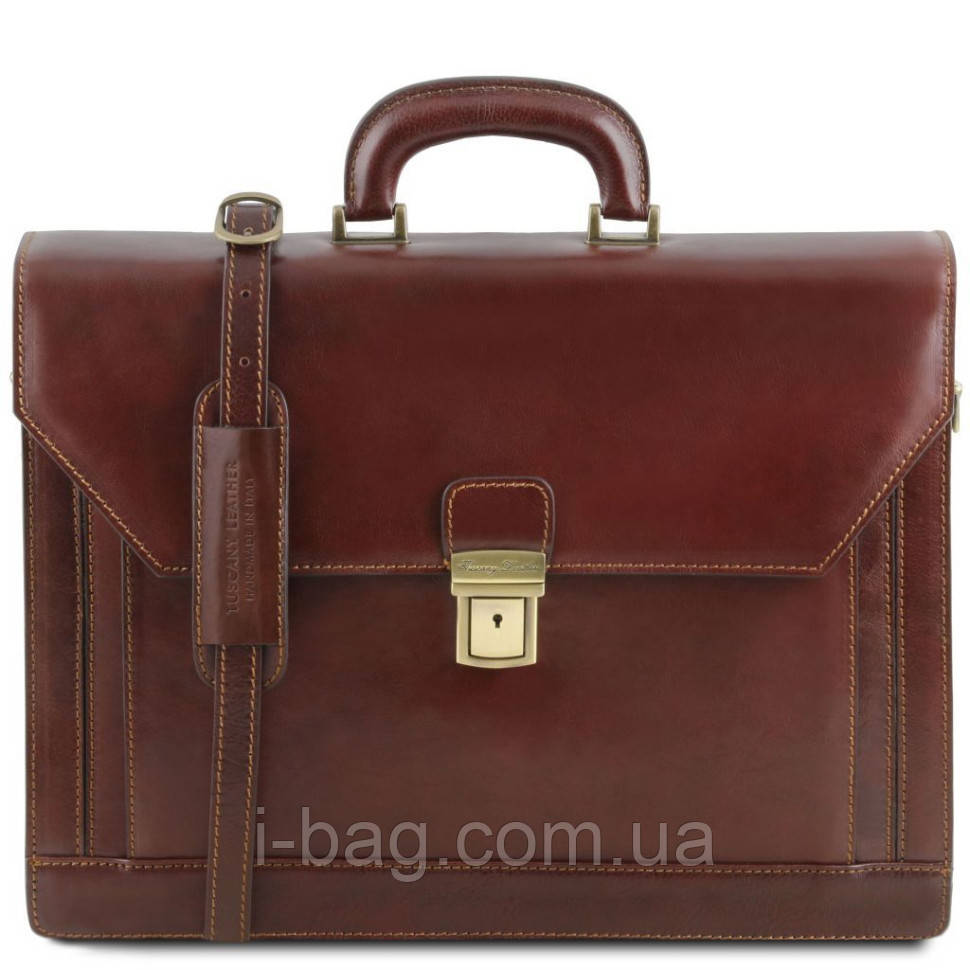 Шкіряний чоловічий портфель на два відділення NAPOLI Tuscany Leather TL141348