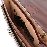 Шкіряний чоловічий портфель на два відділення NAPOLI Tuscany Leather TL141348, фото 7