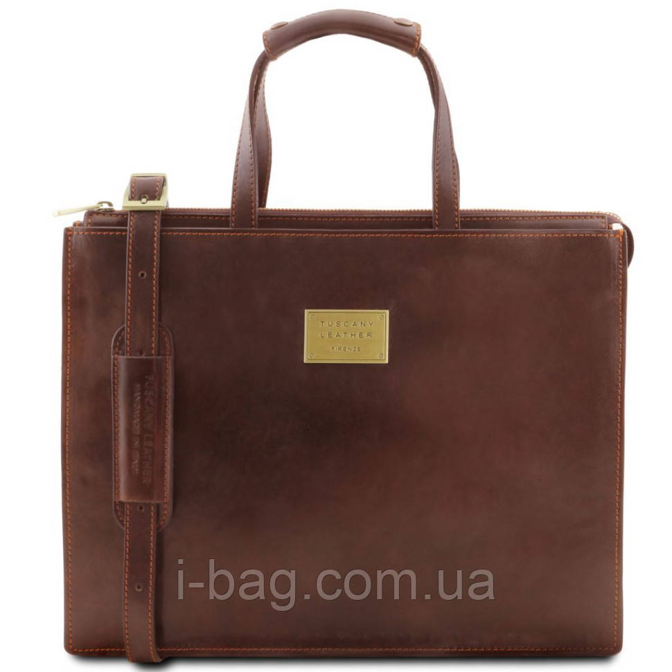 PALERMO — Жіночий портфель на 3 відділення зі шкіри Tuscany Leather TL141343 (Червоний)