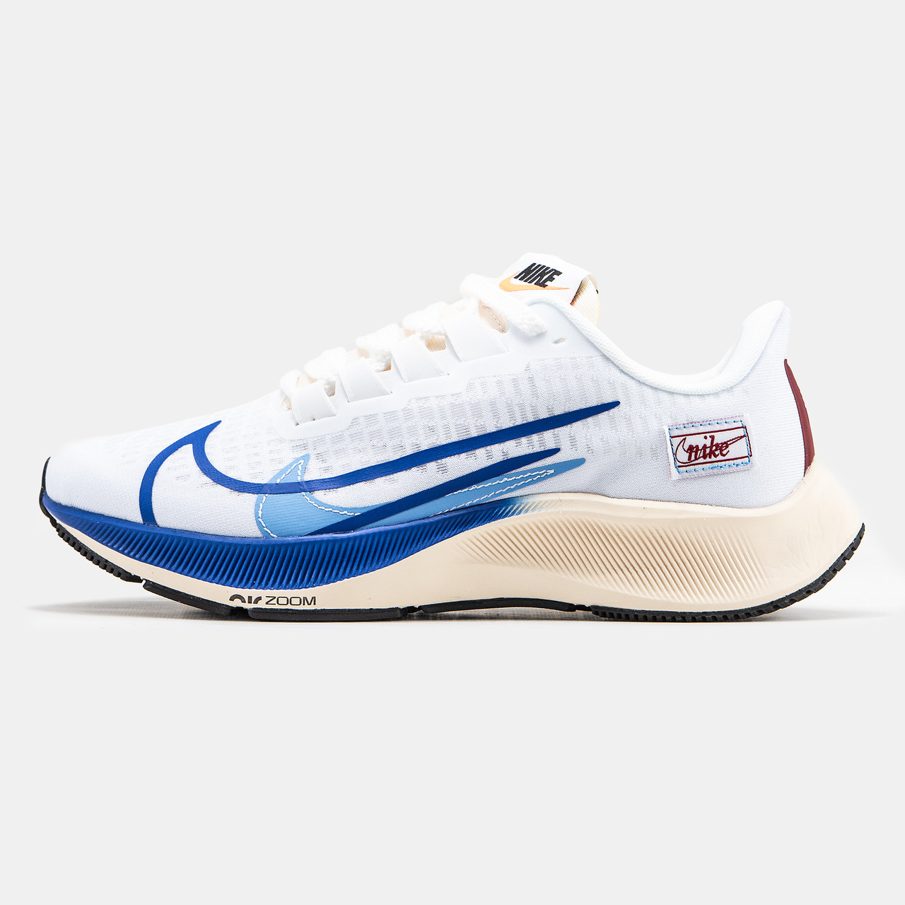 Чоловічі Кросівки Nike Air Zoom Pegasus 37 White Blue / Найк Аїр Зум Пегасус 37