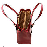 AURA Жіноча шкіряна сумка тоут Tuscany TL141434 (Червоний), фото 9