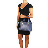 Стильна шкіряна сумка для ділових леді Olimpia TL141521 — малий розмір (Червоний), фото 2