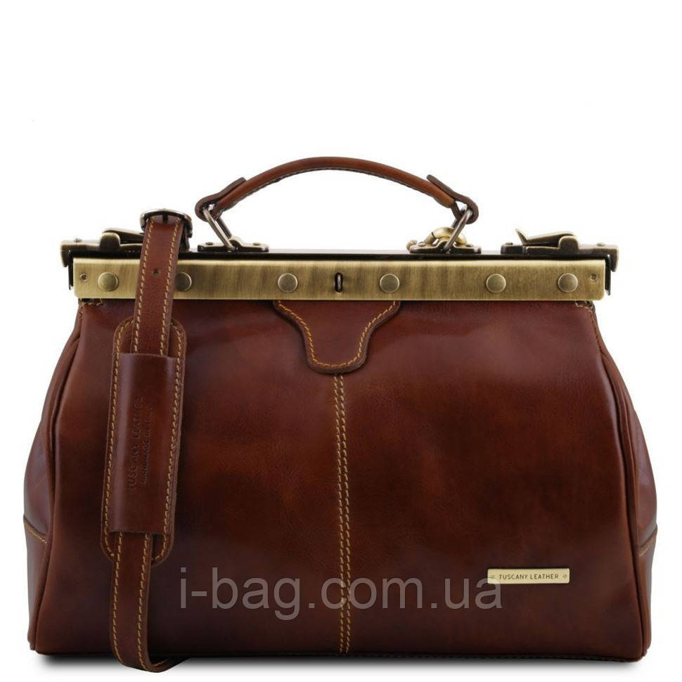 Шкіряна сумка саквояж Tuscany Leather Michelangelo TL10038 (Червоний)