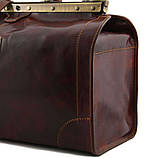 Madrid Кожана сумка саквояж - Великий розмір Tuscany TL1022 (Темно-коричневий), фото 4
