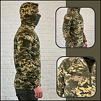 Штурмовая зимняя рубашка всу ubacs пиксель, флисовая кофта с капюшоном, боевая рубаха M CKit
