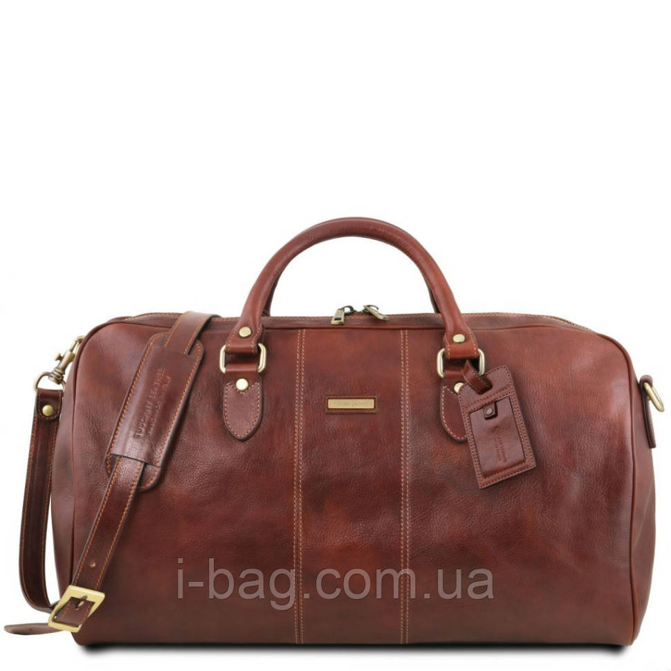 Lisbona Дорожня шкіряна сумка-дафл — Великий розмір Tuscany TL141657 (Мед)