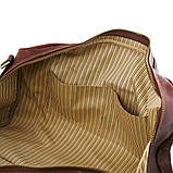 Lisbona Дорожня шкіряна сумка-дафл — Великий розмір Tuscany TL141657 (Мед), фото 9