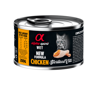 Вологий корм для стерилізованих котів Alpha Spirit (Альфа Спіріт) Chicken Sterilized Cat з куркою 200 г