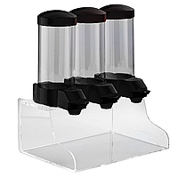 Диспенсер на 3 відсіки (циліндр h25 см) чорний L 420 мм W 300 мм H 580 мм V 7,5 л Martellato FD-DC32508