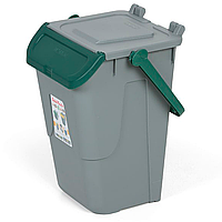Контейнер для сміття сірий L 370 мм W 370 мм H 520 мм V 35 л Mobil Plastic FD-11/35GRB-VES