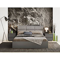 Комплект меблів у спальну кімнату, спальний комплект ліжко + тумби Лайт 1 Еверест