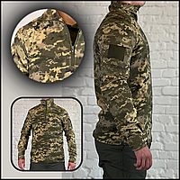 Штурмовая зимняя боевая тактическая рубашка флис всу огнеупорная ubacs пиксель, боевая рубаха L CKit