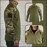 Штурмовая зимняя боевая тактическая рубашка флис всу огнеупорная ubacs пиксель, боевая рубаха CKit
