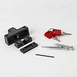 Замок-блокувальник відкривання стулки антрацит, арт. WSL-001 (33) RAL7016, фото 3