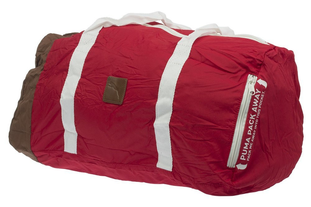 Складна спортивна Сумка buuba Puma Pack Away Barrel червона на 40л