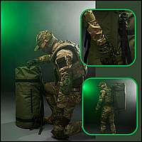 Тактический вещевой армейский прочный баул хаки 100 всу, сумка тактическая, армейские спец сумки CKit