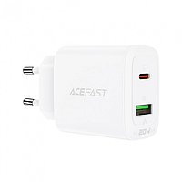 Зарядний пристрій Acefast A25 PD 20W (Type-C + USB) white