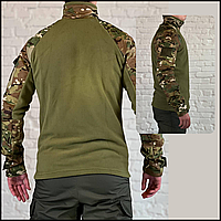 Зимняя штурмовая боевая тактическая рубашка флис всу огнеупорная ubacs камуфляж мультикам, боевая рубаха XXXL