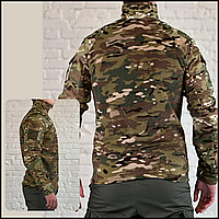 Зимняя штурмовая боевая тактическая рубашка флис всу огнеупорная ubacs камуфляж мультикам, боевая рубаха CKit