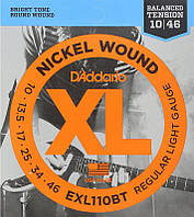 Струны для электрогитары 6 шт D'Addario EXL110BT Nickel Wound Balanced Tension Regular Light LP, код: 2660106
