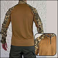 Штурмовая тактическая рубашка coolmax ubacs пиксель/койот для военнослужащих, боевая рубаха убакс CKit