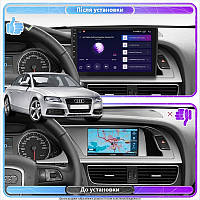 Магнитола Decker D9-001 для Audi A4 IV (B8) 2007-2012 экран 9" 4/64Gb 4G Wi-Fi GPSштатная магнитола, штатное