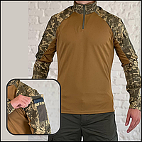Армейская тактическая рубашка убакс coolmax пиксель/койот, тактические боевые рубашки УБАКС UBACS CKit