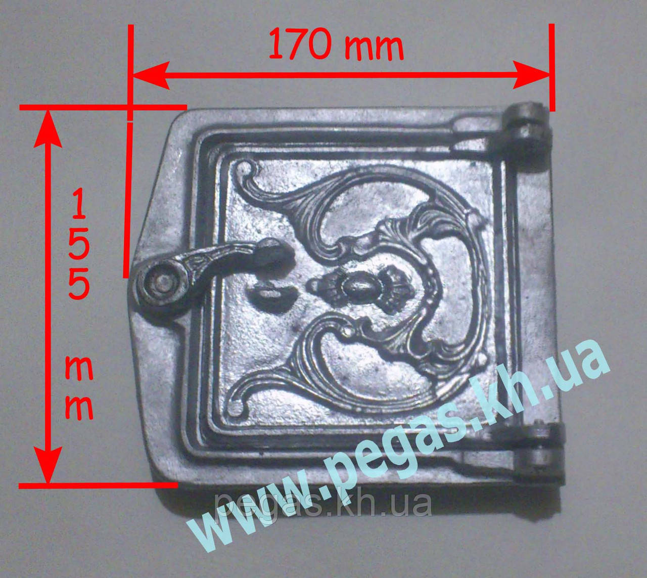 Дверка сажетруска алюминиевая (120х120 мм) печи, грубу, мангал - фото 1 - id-p369267751