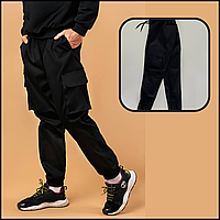 Качественные штаны брюки-карго черные модные мужские брюки коттон, летние карго джогерры XL CKit