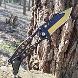 Ніж складаний трансформер Columbia Т-2016, танто, чорний/золото, фото 5