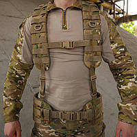 Лямки плечевые тактические для рпс хаки, ремни плечевые к рпс для военных, нашейные и плечевые ремни Мультикам