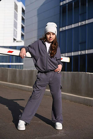 Костюм прогулянковий для дівчинки брюки карго 2436 | на ріст 140-170р., фото 1