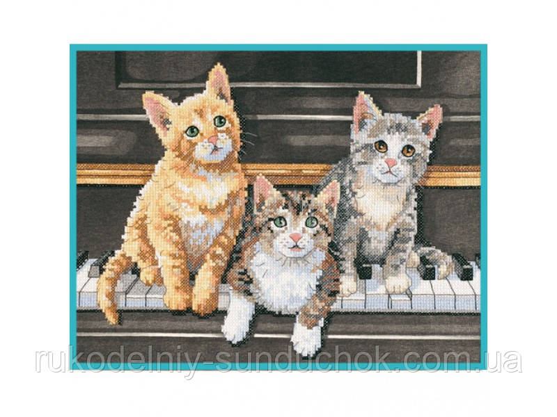03225 "Котяче тріо" набір для вишивання DIMENSIONS, фото 1