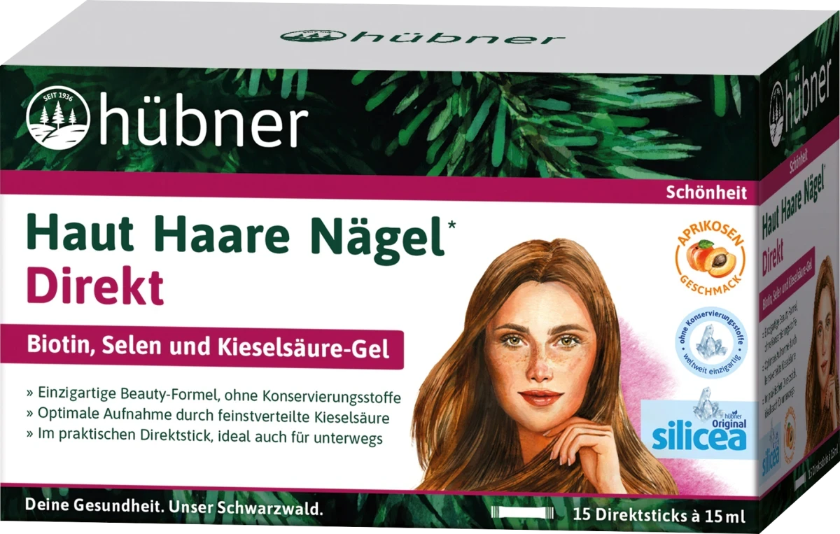 Біологічно активна добавка для нігтів, волосся та шкіри Hübner Haut Haare Nägel, 15 шт.