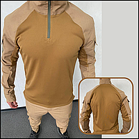 Армейская тактическая рубашка убакс койот coolmax, тактические боевые рубашки УБАКС UBACS, мужские рубахи CKit