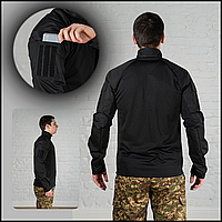 Штурмовая тактическая рубашка черного цвета coolmax ubacs для военнослужащих, боевая рубаха убакс CKit