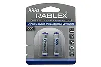 Батарейка акумулятор Rablex ААА 600 mAh 2 шт 1.2 В