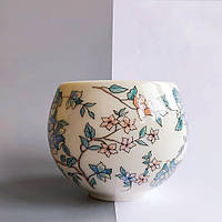 Керамічна піала для чаю "Квіти камелії" (1шт, 120мл)