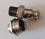Роз'єм циліндричний GX16 2P (пара — тато +ма) 2pin, фото 3