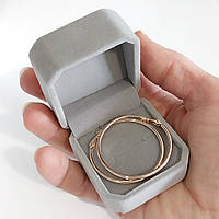 Подарунок дівчині - круглі сережки конго діаметр 40 мм ювелірний сплав медзолото Xuping в оксамитовій коробочці