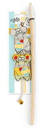 Іграшка для котів Мишки на палочці з дзвіночком, AFP 2871, 122 x 4.5 x 2 см