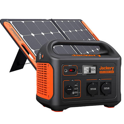 Сонячний генератор Jackery 1000 Вт/год (Explorer 1000 + Solarsaga 100 W) Solar-Generator-1000, фото 1