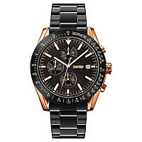 Модные мужские часы круглые SKMEI 9253RGBK, Стильные классические GS-943 мужские часы