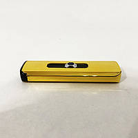 Зажигалка юсб с гравировкой золотая / Электронная сенсорная USB зажигалка / Зажигалки с зарядкой NX-654 от usb