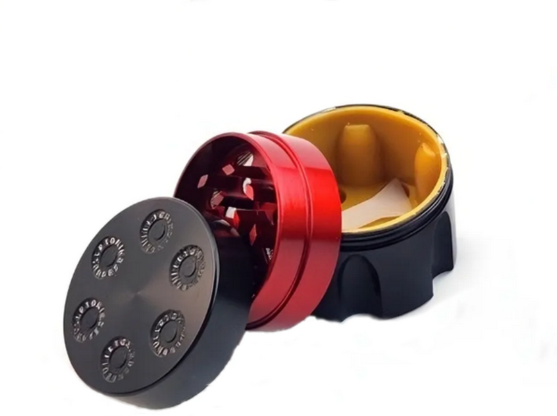 Гриндер для подрібнення Барабан револьвера DK-5029-B3 (Black Red)-LВR | Подрібнювач
