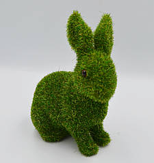 Великодня фігура кролик флок зелений H14см