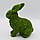 Великодня фігура кролик флок зелений H14см, фото 3