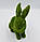 Великодня фігура кролик флок зелений H14см, фото 5