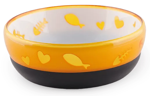 Миска пластикова для котів AFP 2402, 190 мл / 11 см, помаранчева