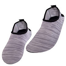 Жіночі коралки р.37-38 устілка 24-25см, XL, взуття "Skin Shoes" тапочки для пляжу та басейну PL-0419-GR, фото 5